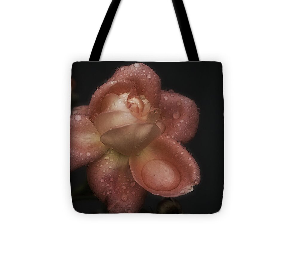 Rose Tote Bag featuring the photograph Rose in the Rain by Richard Cummings