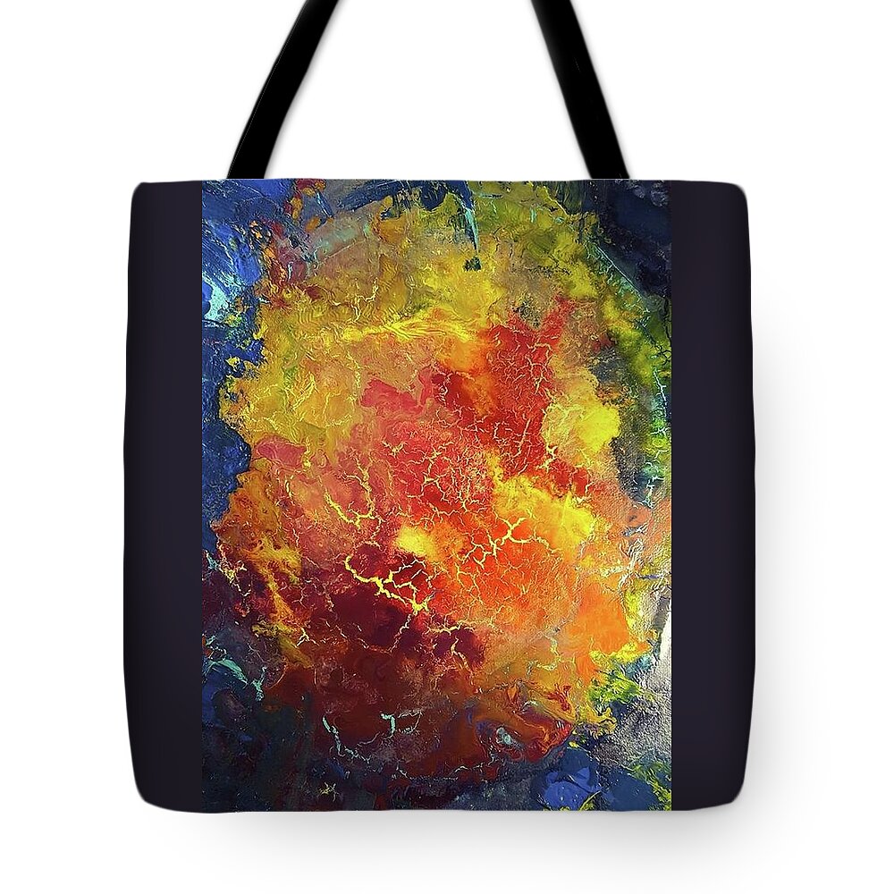 #abstractart #acrylicartforsale #artforsale #paintingsforsale #acrylicinks #acrylicinkpaintings Tote Bag featuring the painting Rose Nebula by Cynthia Silverman