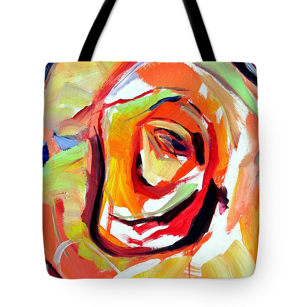 Florals Tote Bag featuring the painting Rose Number 6 by John Gholson