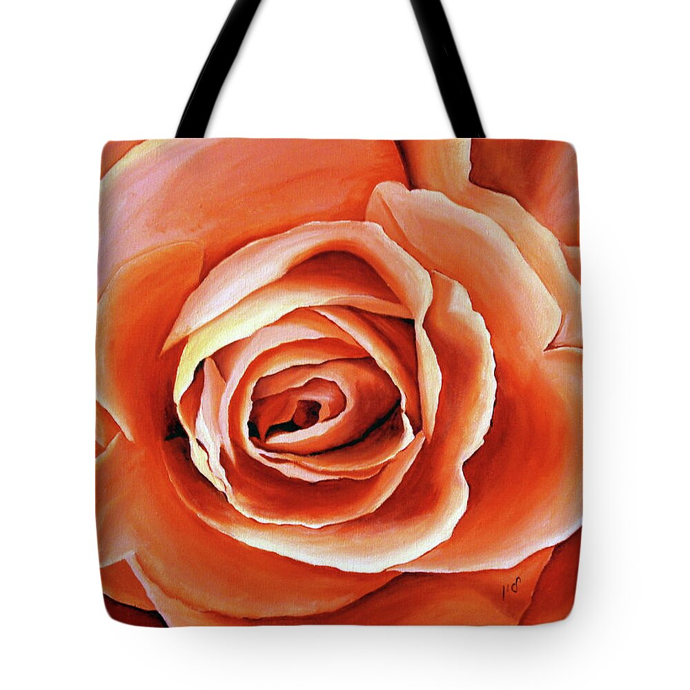 Flower Tote Bag featuring the painting Rose petals by Maria Woithofer