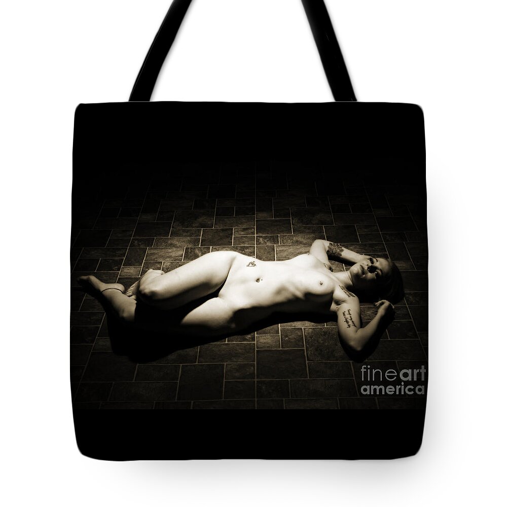 Rosie Tote Bag featuring the photograph Rosie Nude Fine Art Print in Sensual Sexy 4610.01 by Kendree Miller