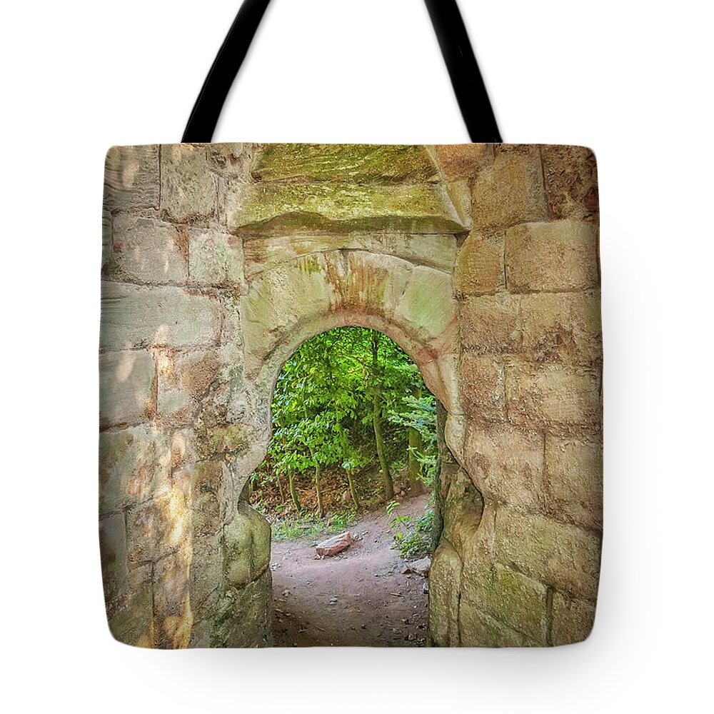Castle Tote Bag featuring the photograph Rosslyn Castle Forest Entry by Antony McAulay