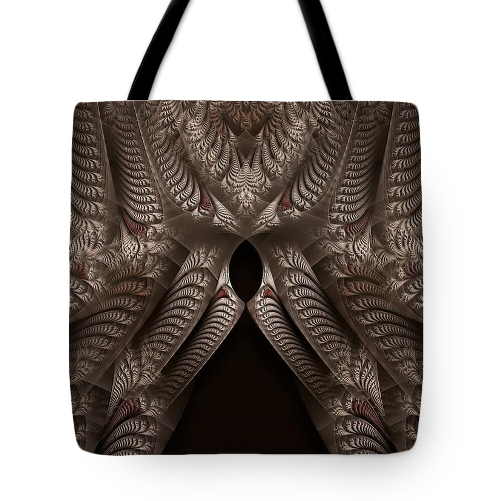 Fractal Tote Bag featuring the digital art rotl_07a Lady Of the Choice 1 by Drasko Regul