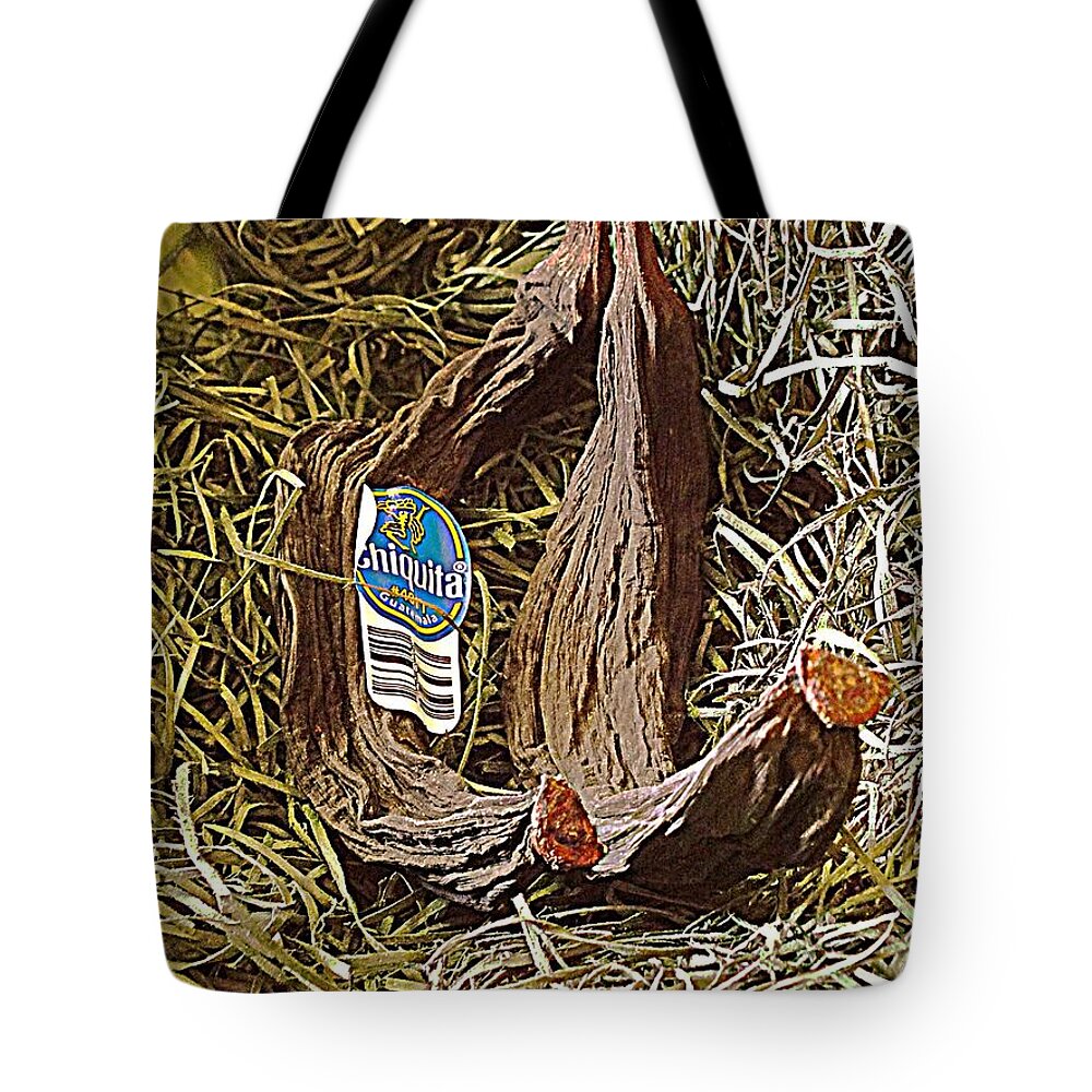 Banana Tote Bag featuring the digital art Rotten by Tg Devore