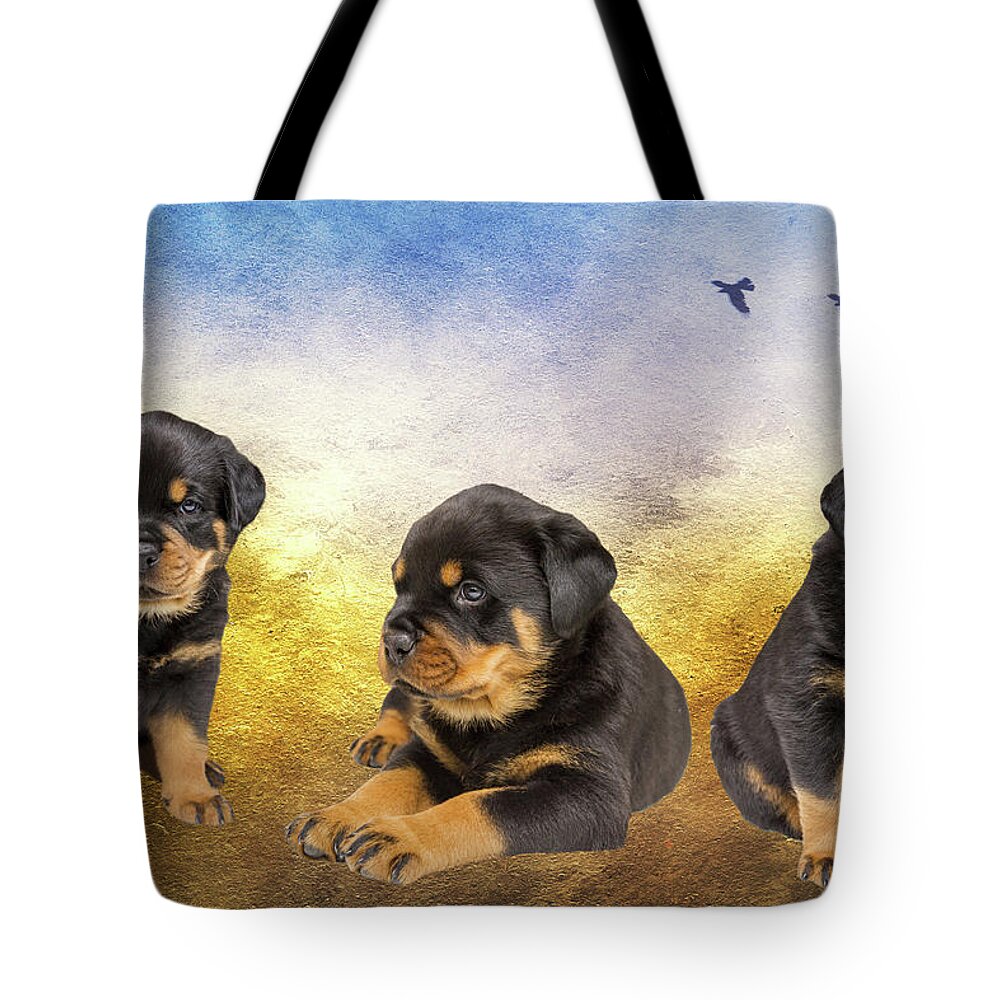 Rottweiler Pup Tote/Shoulder Bag
