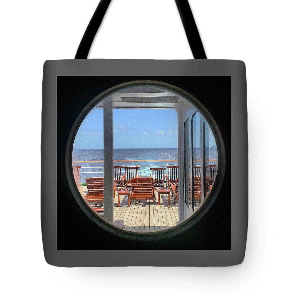 Semester At Sea Tote Bag featuring the photograph Round Portal by Erika Gentry