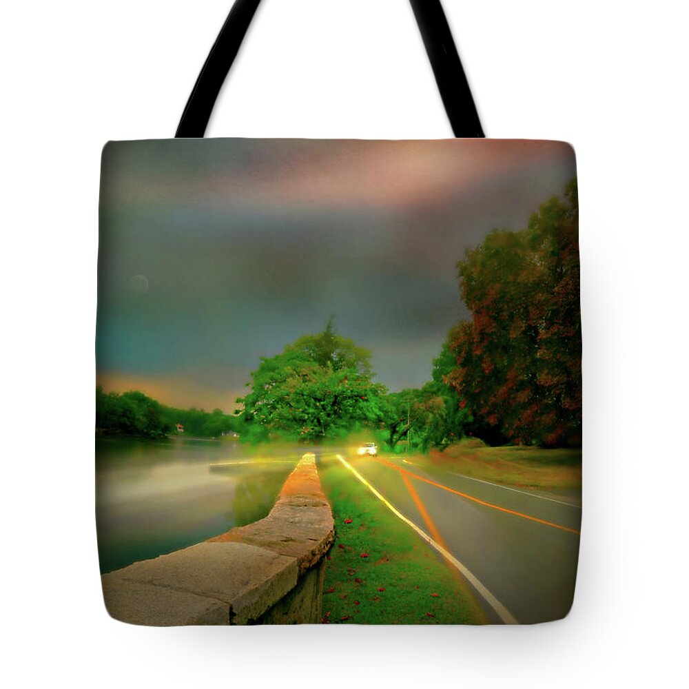 Connecticut Landscape Tote Bag featuring the photograph Round the Bend by Diana Angstadt