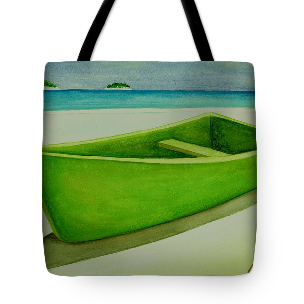 Watercolors Tote Bag featuring the painting Row Boat 6 by Peter Paul Lividini