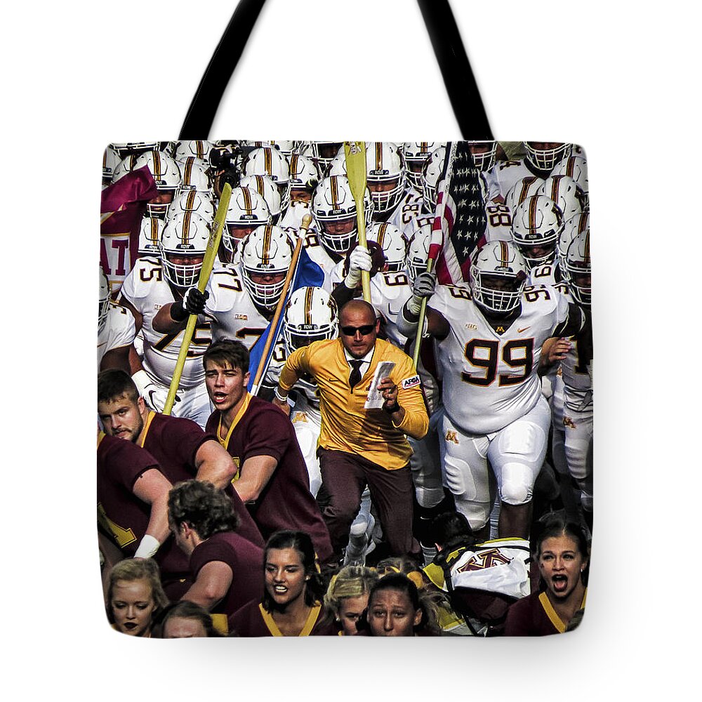 University Of Minnesota Tote Bag featuring the photograph Row The Boat by Tom Gort