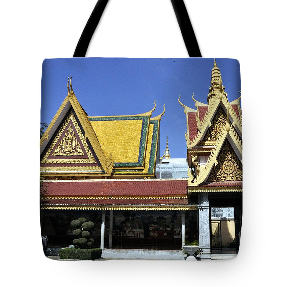 Royal Palace Tote Bag featuring the photograph Roy Palace Cambodia 08 by Andrew Dinh