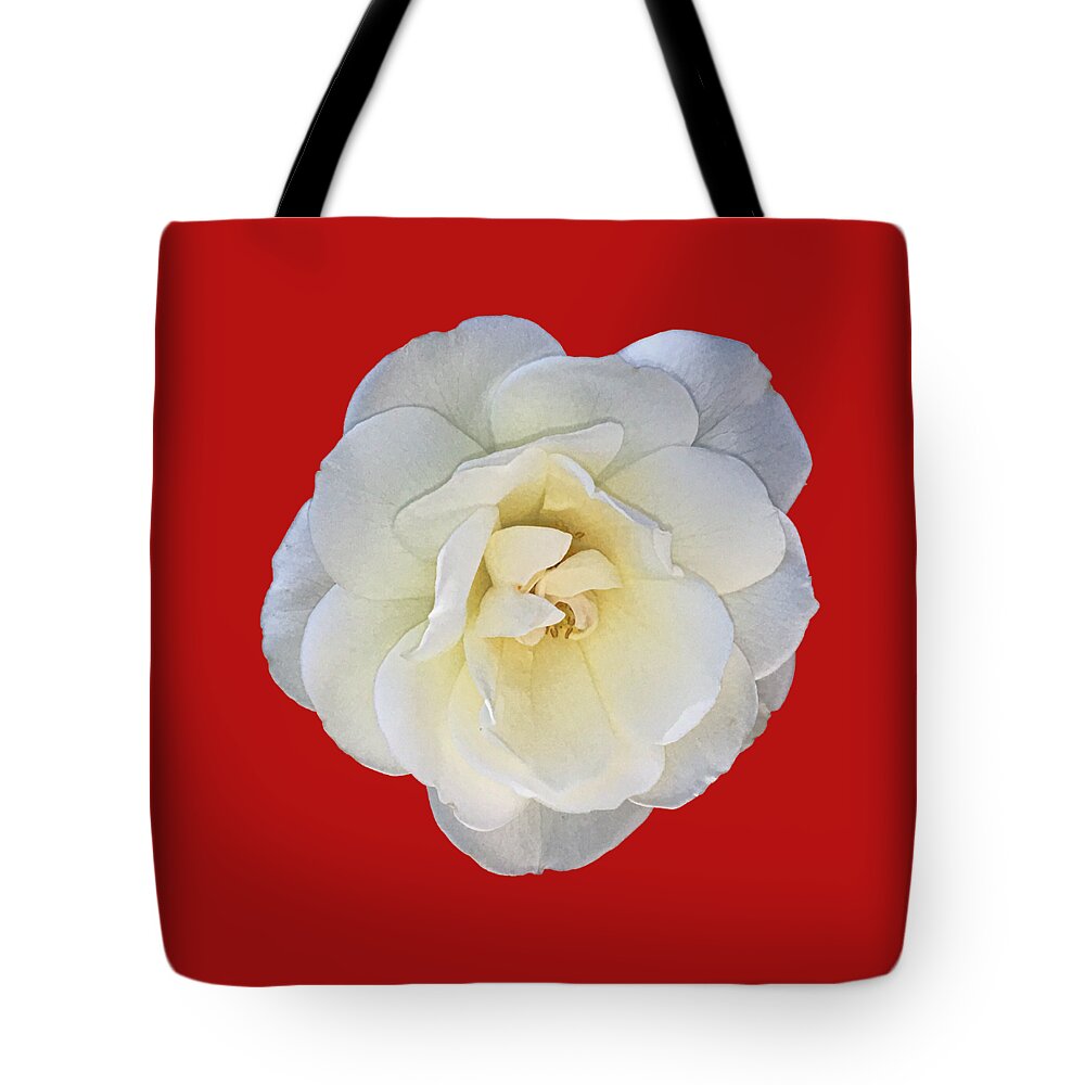  Tote Bag featuring the photograph Royal White Rose by Daniel Hebard