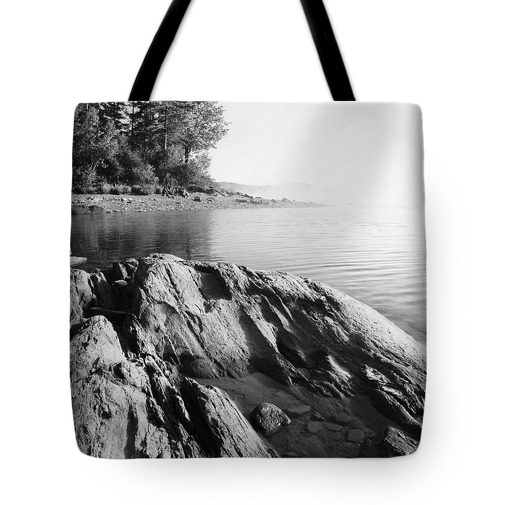 Landscape Tote Bag featuring the photograph Rugged Lake Shore by Harry Moulton