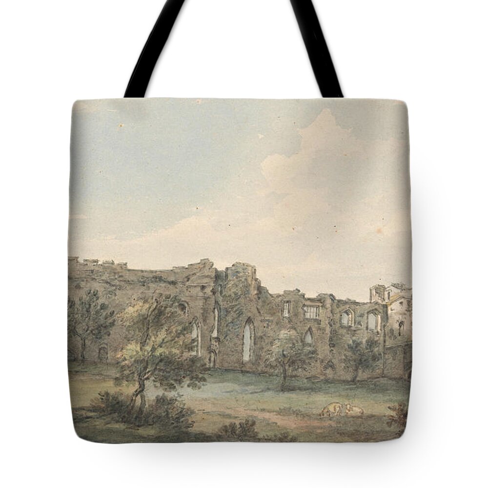 Paul Sandby Tote Bag featuring the painting Ruins of Newark Castle by Paul Sandby