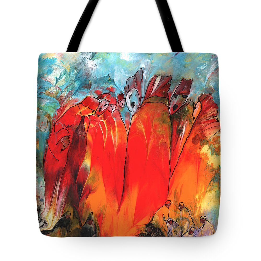 Fantasy Tote Bag featuring the painting Rulers And Sinners by Miki De Goodaboom