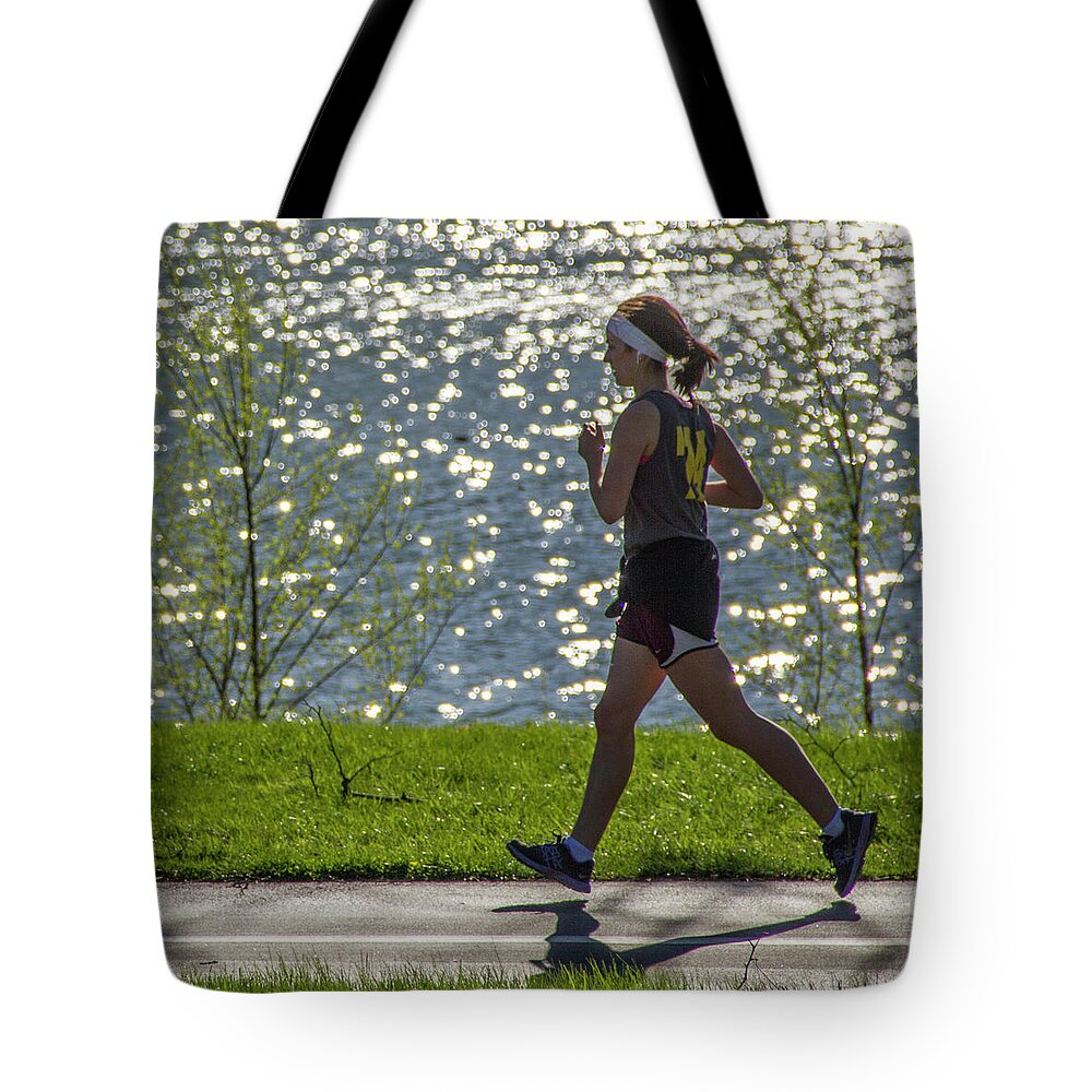 Forest Park Tote Bag featuring the photograph Running on Air by Garry McMichael
