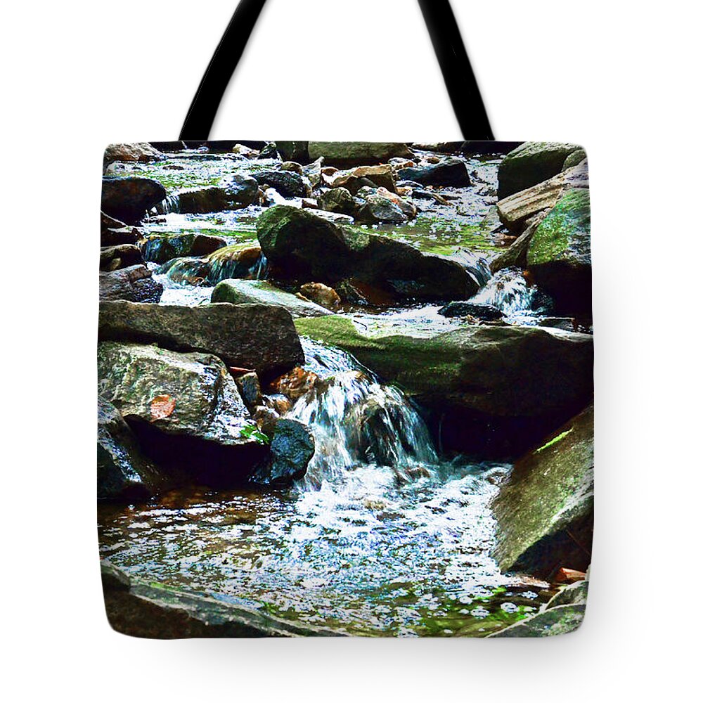 Stream Tote Bag featuring the photograph Running Stream by La Dolce Vita