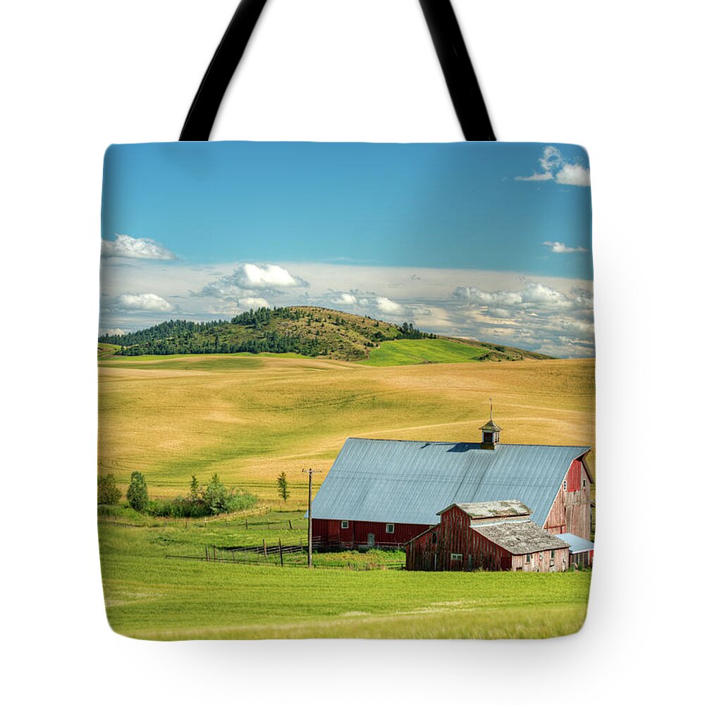Outdoors Tote Bag featuring the photograph Rural Barns by Doug Davidson