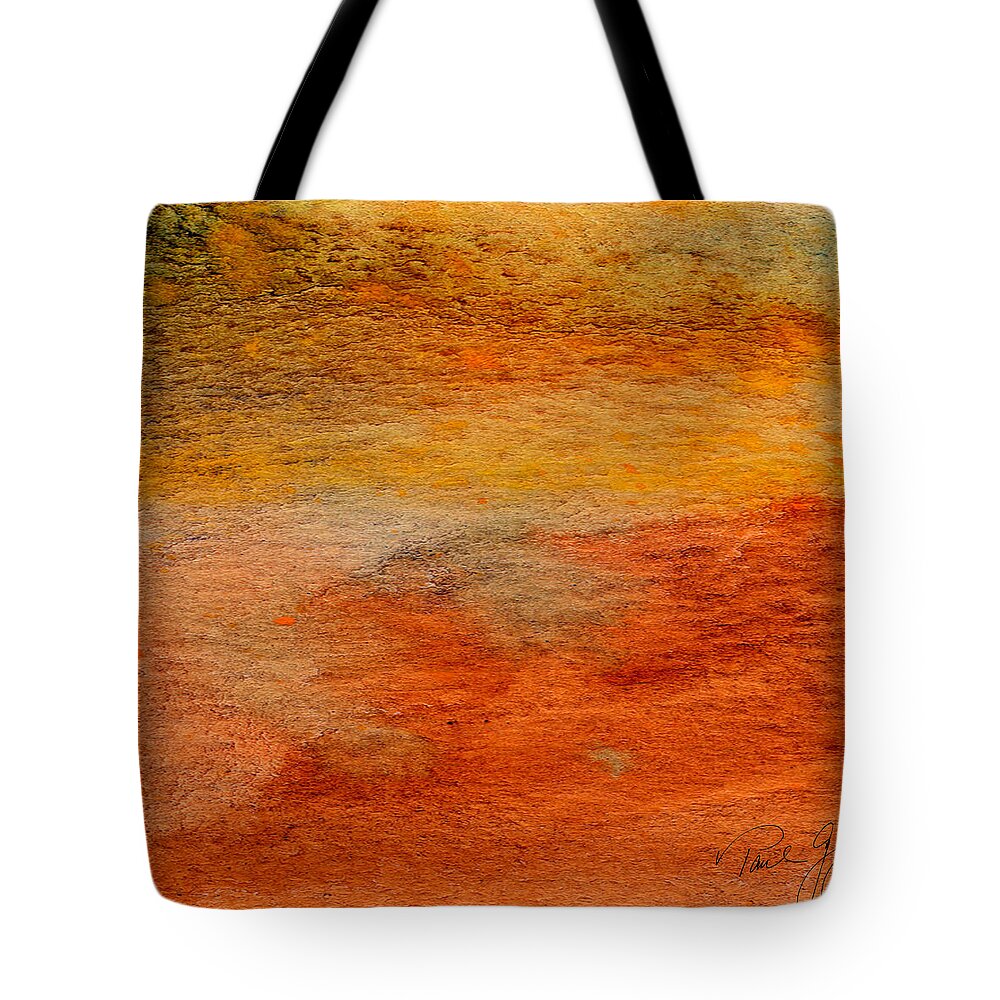 Abstract Tote Bag featuring the mixed media Rust and Sand 2 by Paul Gaj