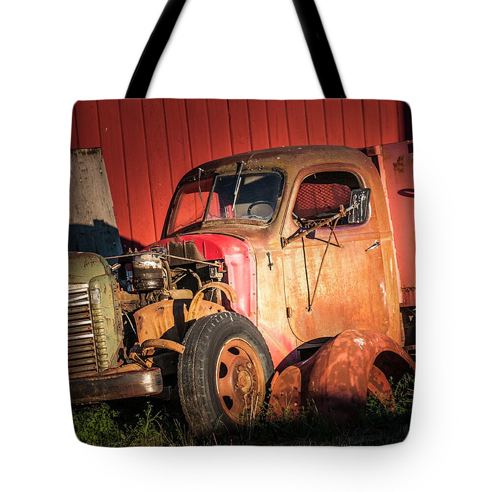Palouse Tote Bag featuring the photograph Rust looks good in sunlight by Usha Peddamatham