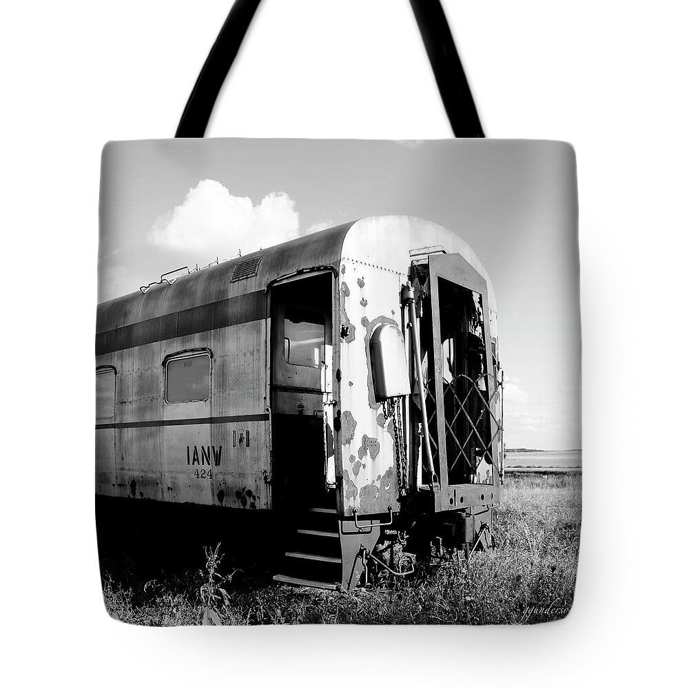 Trains Tote Bag featuring the photograph Rusting on the Rails by Gary Gunderson