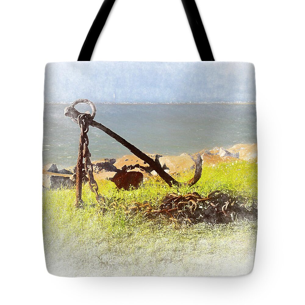 Anchor Tote Bag featuring the photograph Rusty Anchor by Bill Barber