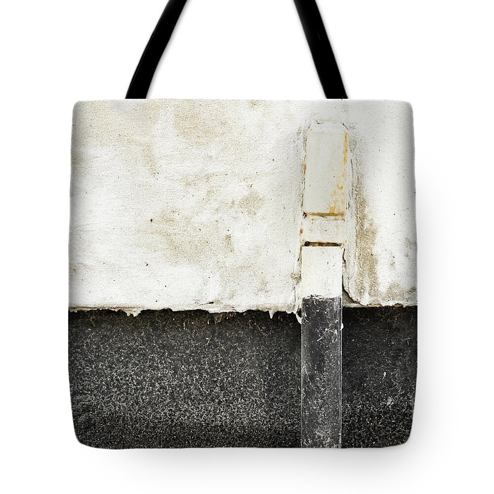 Abstract Tote Bag featuring the photograph Rusty drainage pipe by Tom Gowanlock