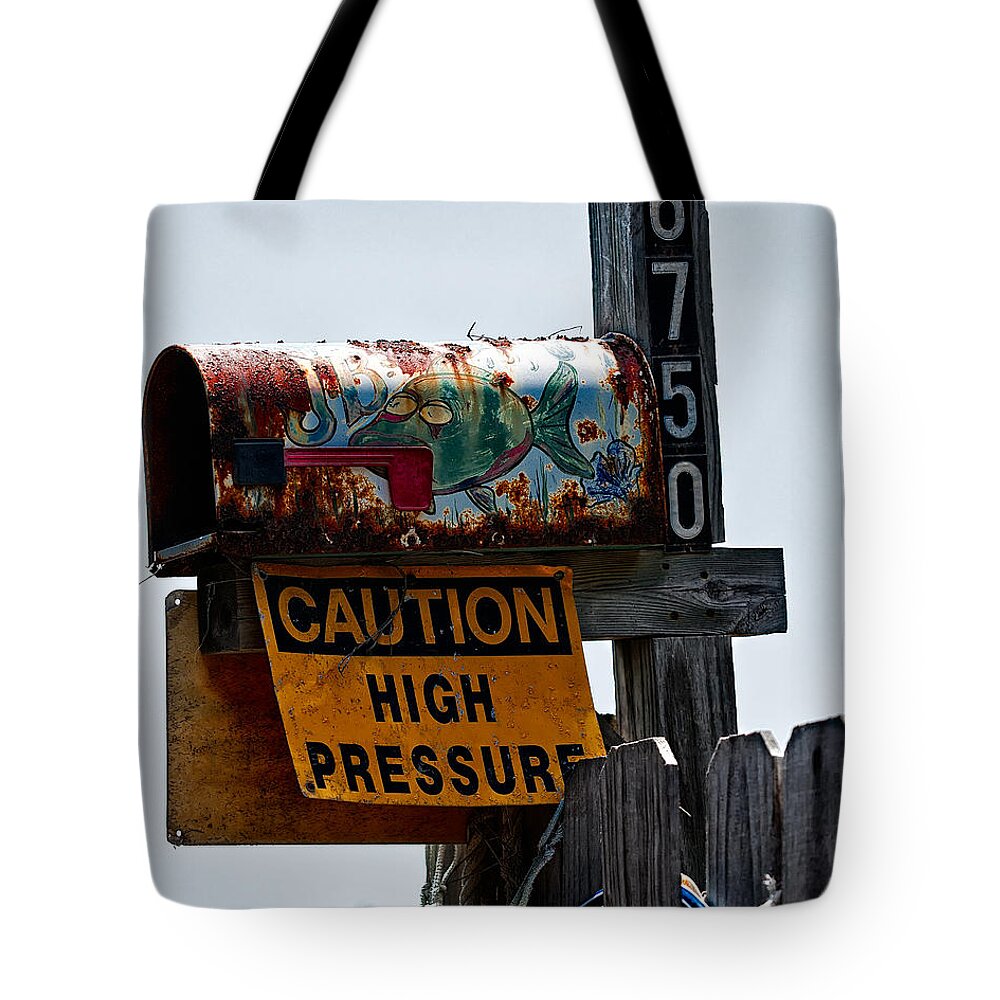Old Tote Bag featuring the photograph Rusty Mailbox by Christopher Holmes