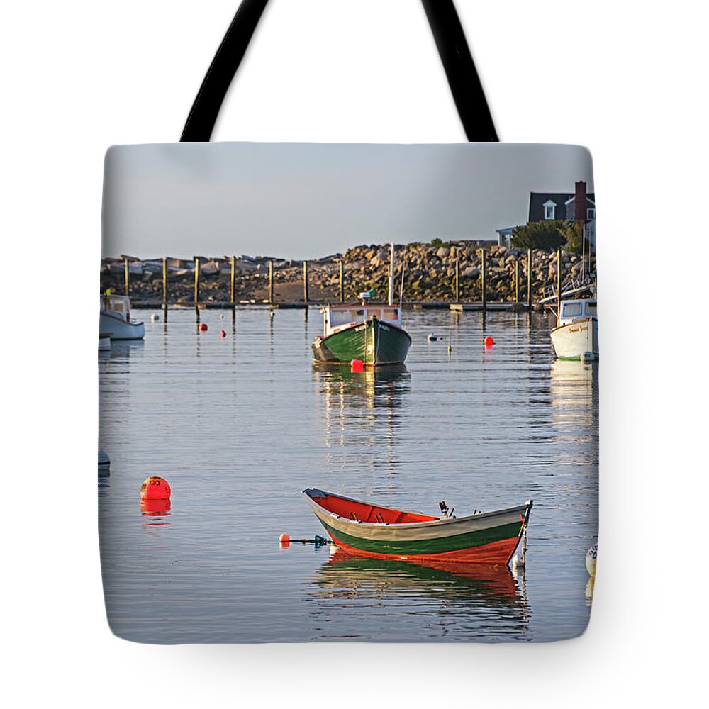 Rye Tote Bag featuring the photograph Rye Harbor Canoe Rye NH New Hampshire by Toby McGuire