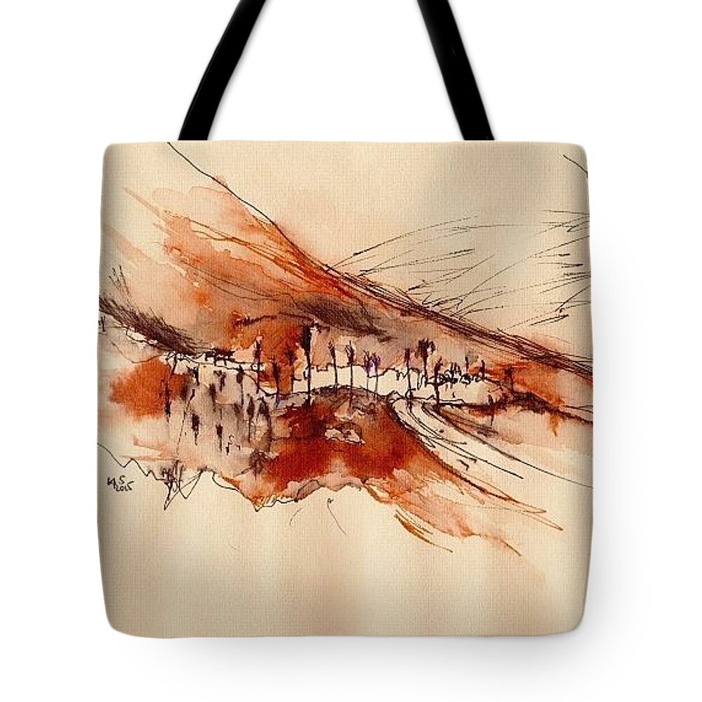 Travel Tote Bag featuring the painting Fuertaventura, Canarias by Karina Plachetka