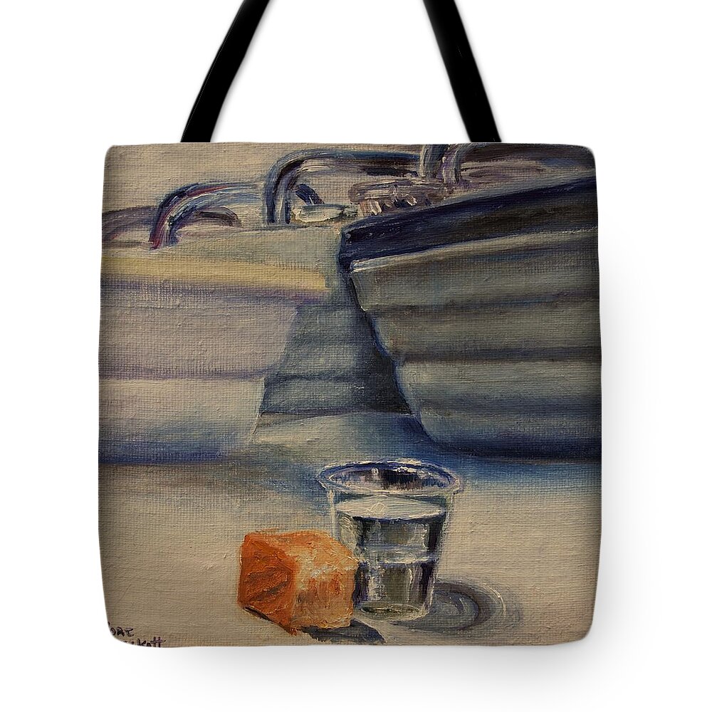 Sacred Tote Bag featuring the painting Sacrament by Lori Brackett