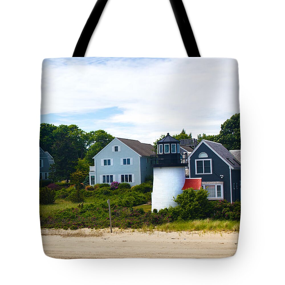 Nantucket Lighthouse Tote Bag featuring the photograph Hyannis Lighthouse Artwork 49 by Carlos Diaz