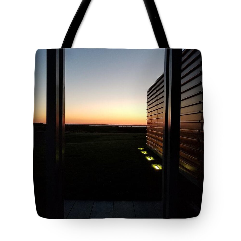 Architecture Tote Bag featuring the photograph Sag Harbor Sunset 2 by Rob Hans