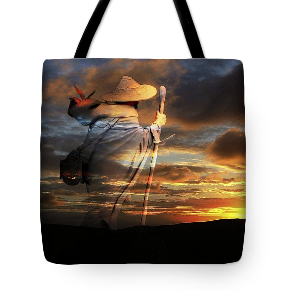 Journey Tote Bag featuring the digital art Sages Of The Universe by Shadowlea Is