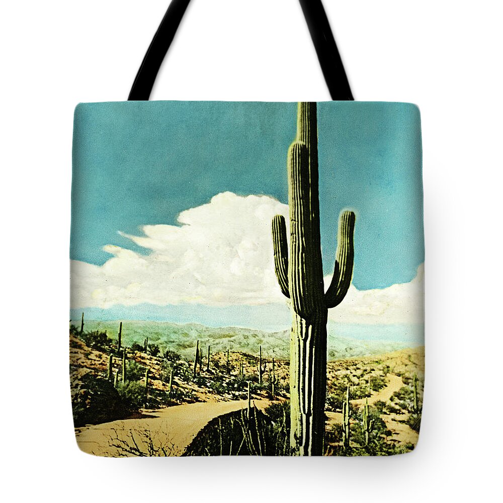 Vintage Tote Bag featuring the photograph Saguaro Cactus by Marilyn Hunt