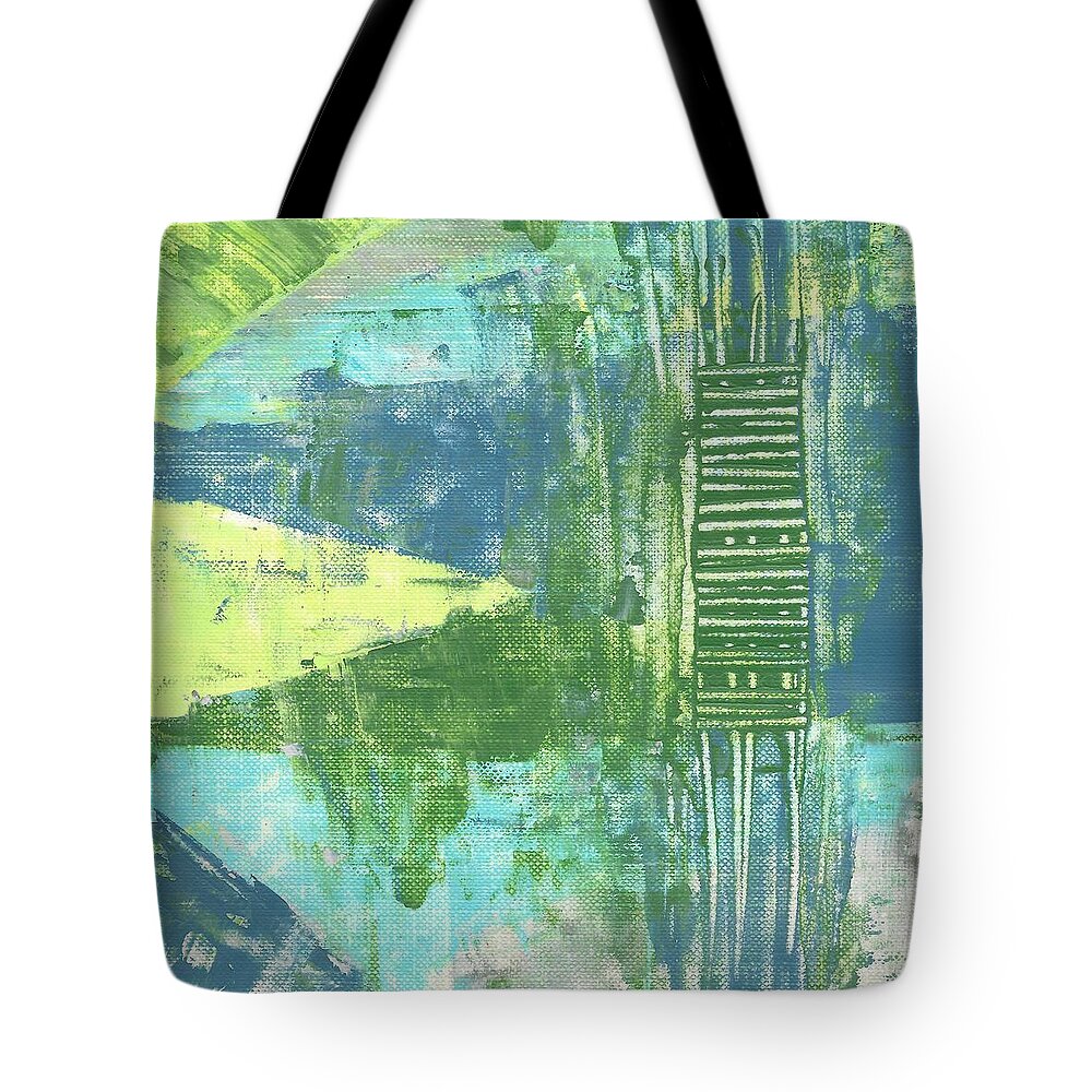 Blue Tote Bag featuring the painting Sail by Monica Martin