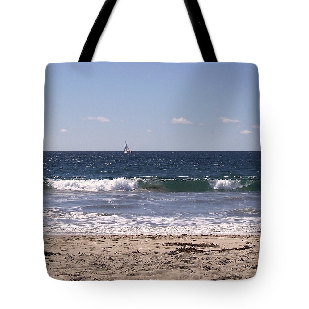 Hermosa Tote Bag featuring the photograph Sailing In California Sunshine by Phil Perkins