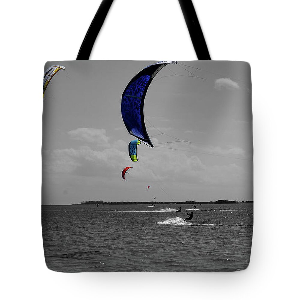 Art Tote Bag featuring the photograph Sails in color by Bradley Dever