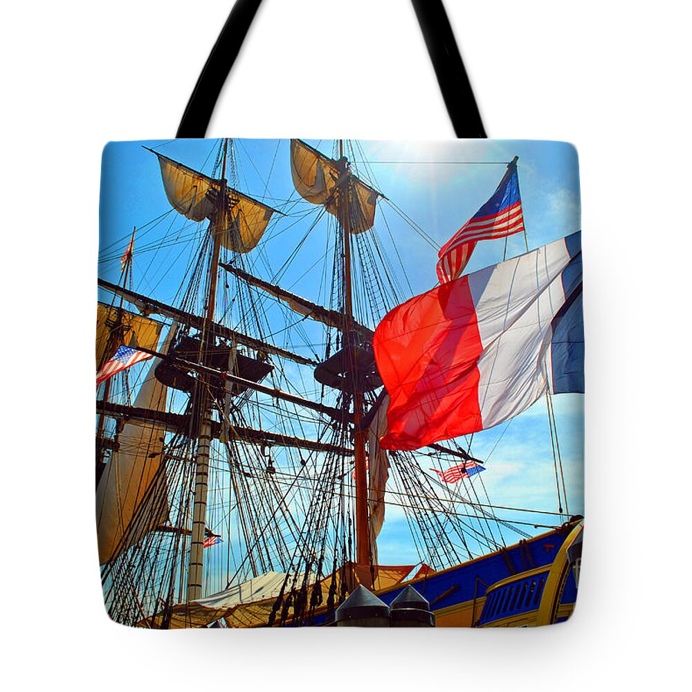 Herminoe Tote Bag featuring the photograph Sails of France by Jost Houk