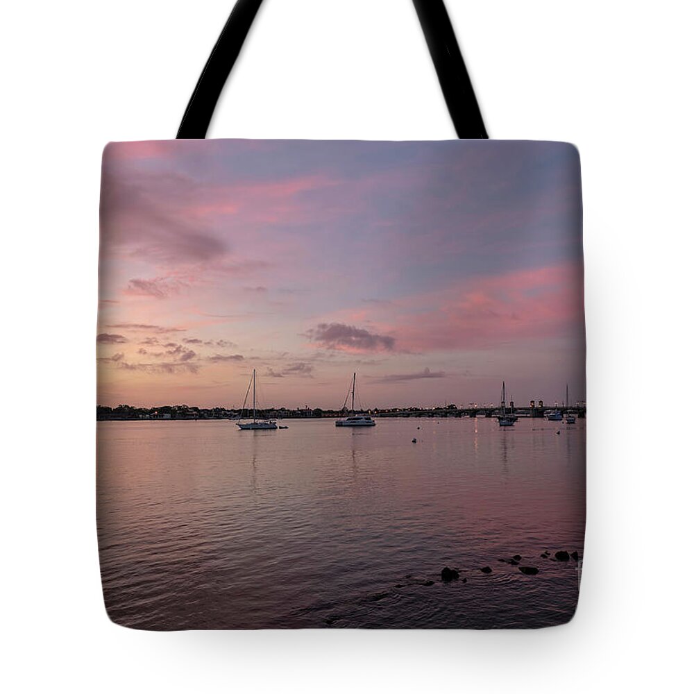 Sunrises Tote Bag featuring the photograph Saint Augustine, Florida's Matanzas River Sunrise by DB Hayes