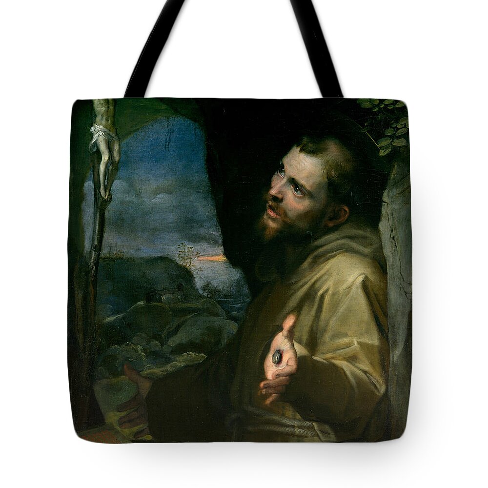 Federico Barocci Tote Bag featuring the painting Saint Francis by Federico Barocci