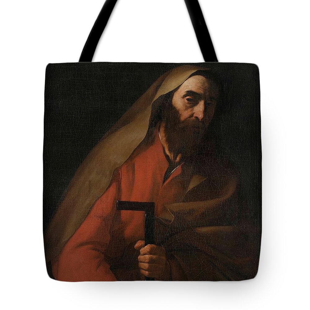 Jusepe De Ribera Tote Bag featuring the painting Saint Thomas the Apostle by MotionAge Designs
