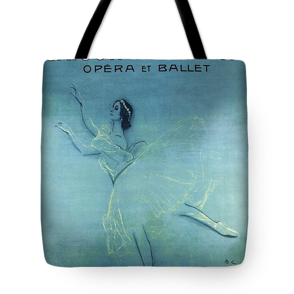 Exposition Tote Bag featuring the photograph Saison Russe - Opera and Ballet - Theatre 1909 - Retro travel Poster - Vintage Poster by Studio Grafiikka