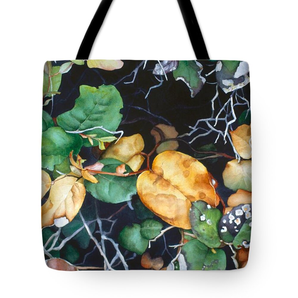 Landscape Tote Bag featuring the painting Salal by Barbara Pease