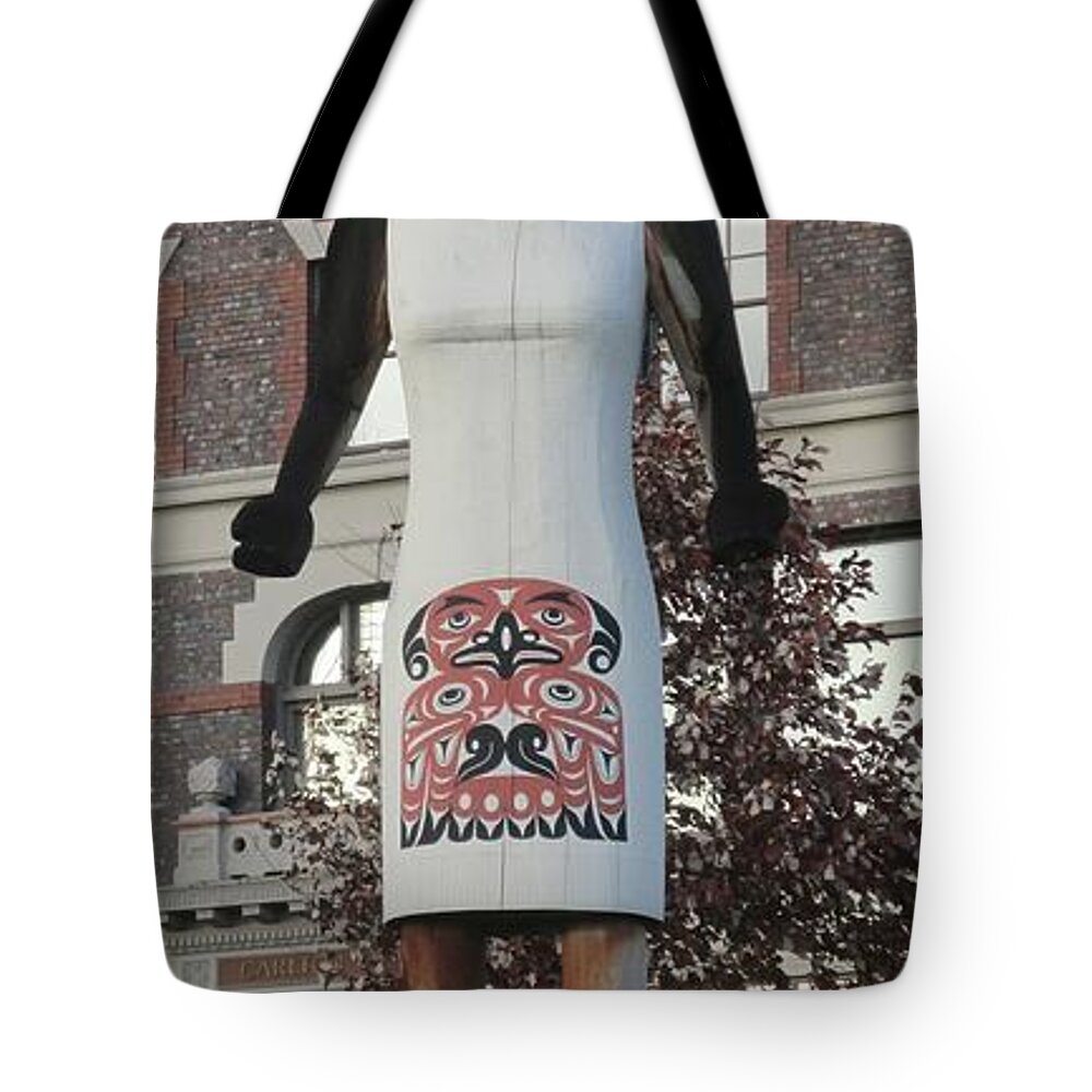 Wood Tote Bag featuring the photograph Salish Woman by Martin Cline