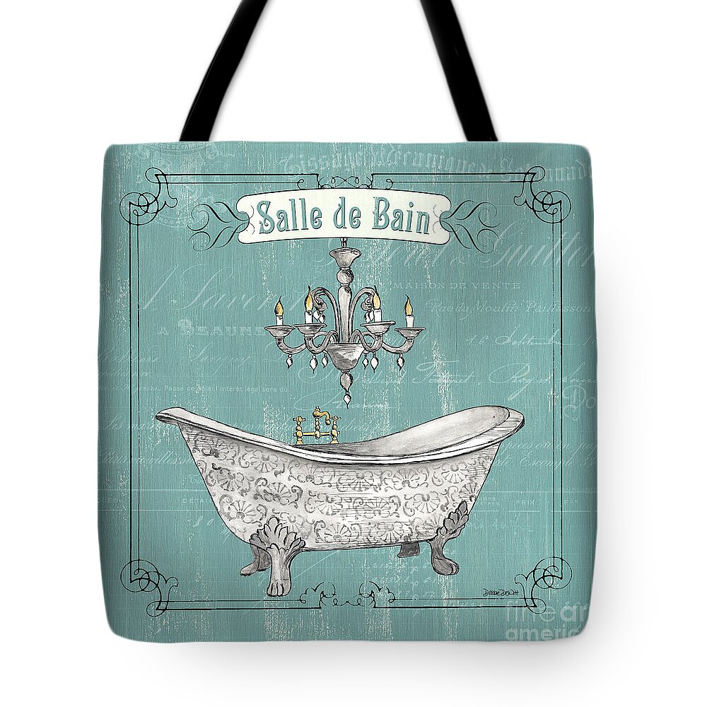 Bath Tote Bag featuring the painting Salle de Bain by Debbie DeWitt