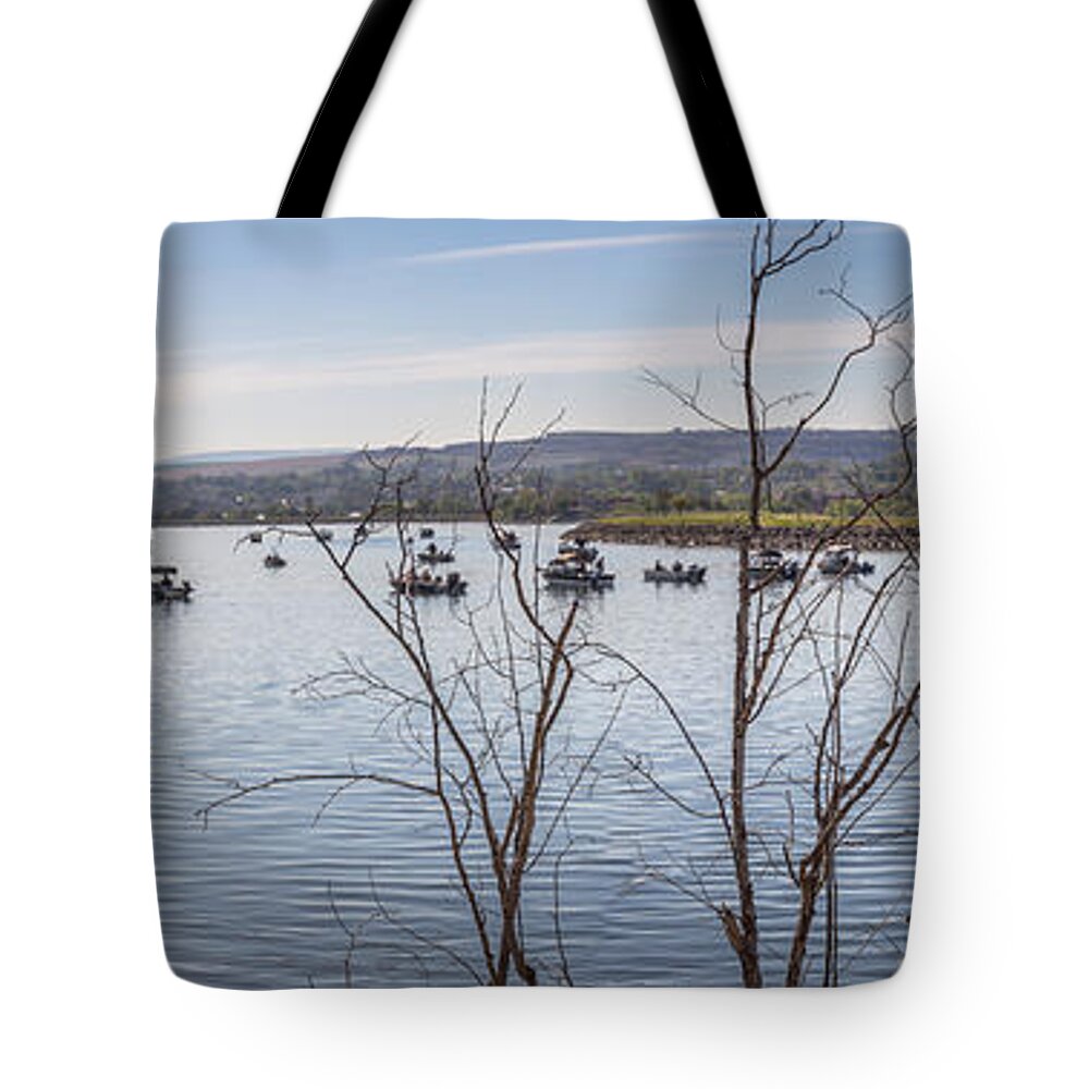 Salmon Fishing Clearwater River Boats Tote Bag featuring the photograph Salmon Run by Brad Stinson