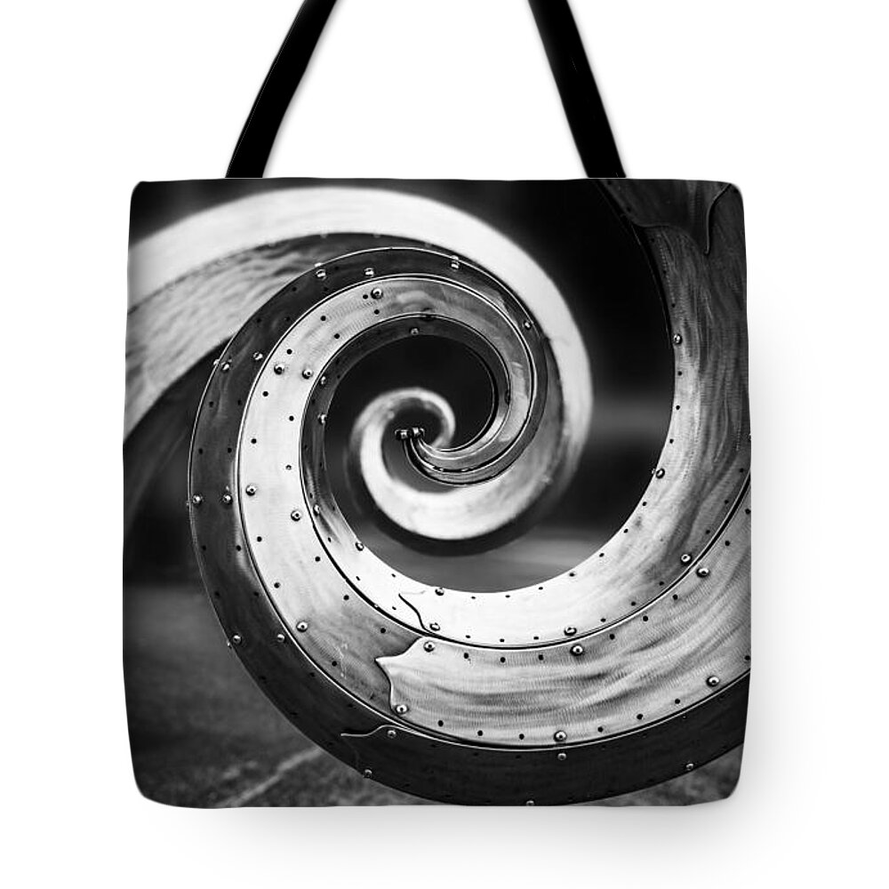 Junk Tote Bag featuring the photograph Salmon Waves Black and White by Pelo Blanco Photo