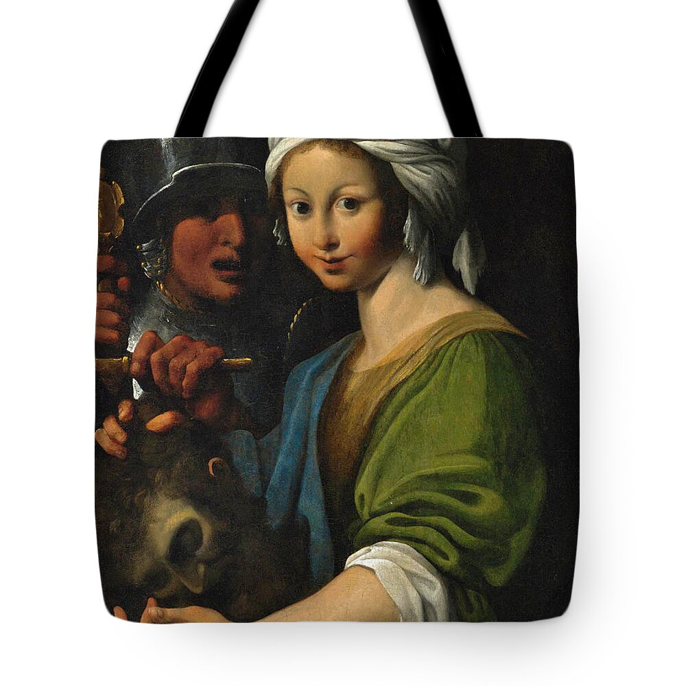 Bartolomeo Schedoni Tote Bag featuring the painting Salome with the Head of Saint John the Baptist by Bartolomeo Schedoni