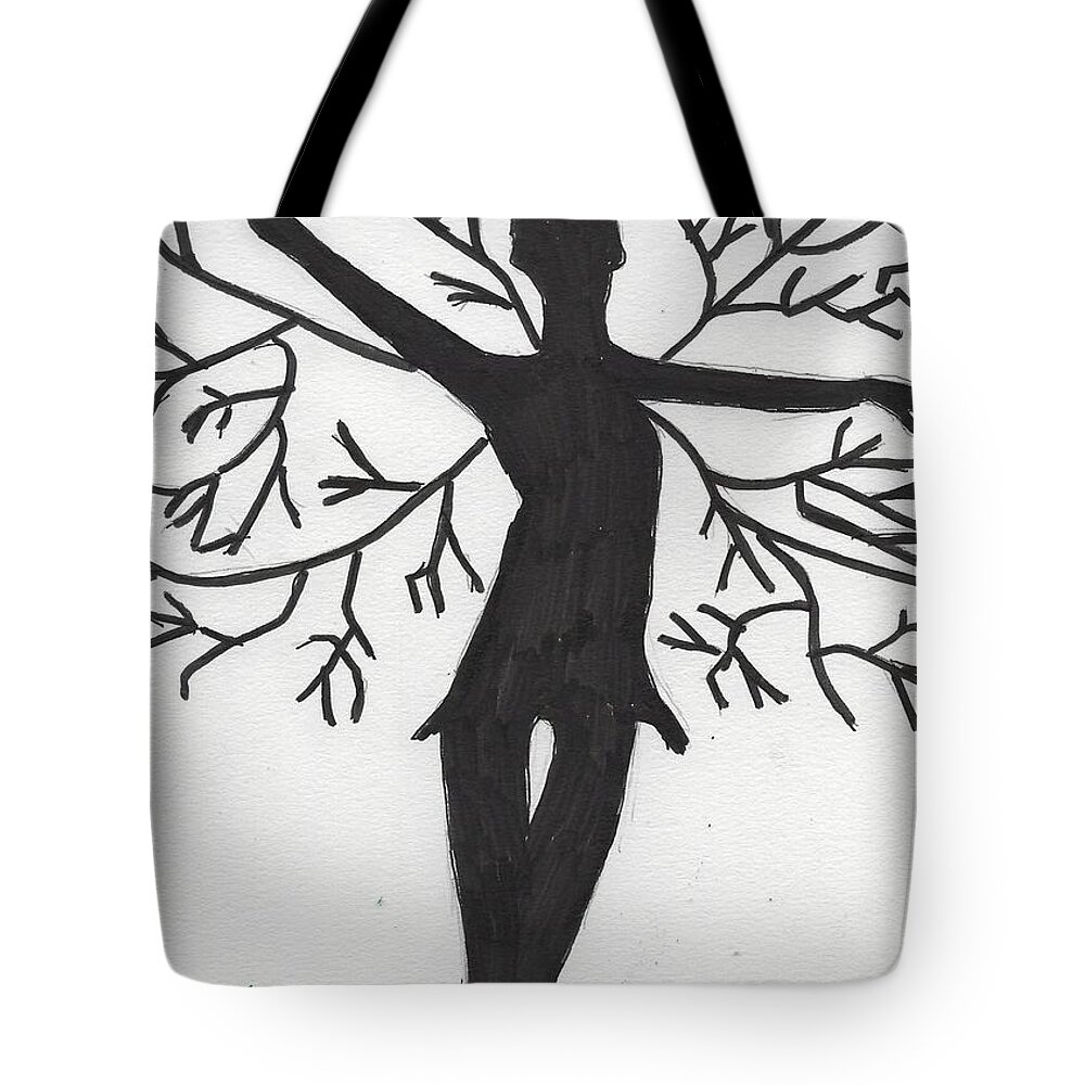 Dancing Tote Bag featuring the drawing Salsa Tree by Ali Baucom