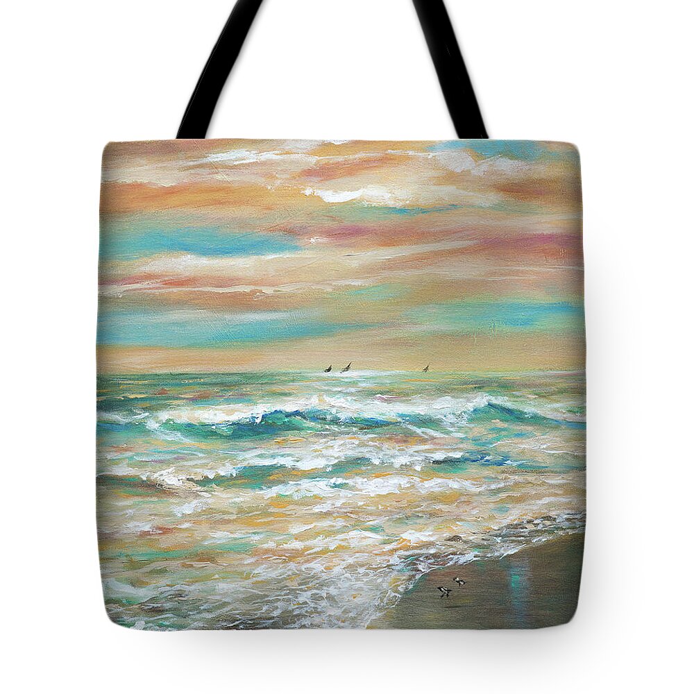 Ocean Tote Bag featuring the painting Salt Air by Linda Olsen